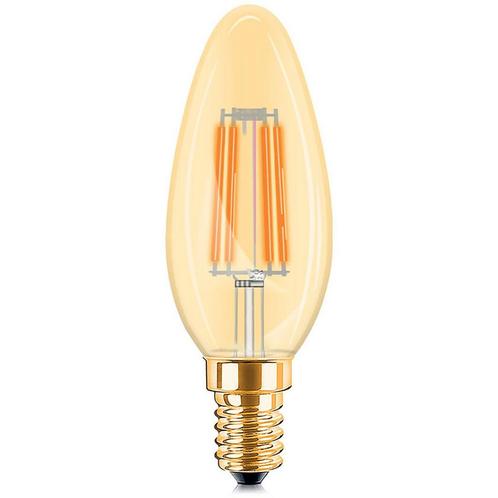 LED Lamp E14 Kaars Filament - Brinton - Amber 4W 360lm - 822, Huis en Inrichting, Lampen | Losse lampen, Led-lamp, Nieuw, E14 (klein)