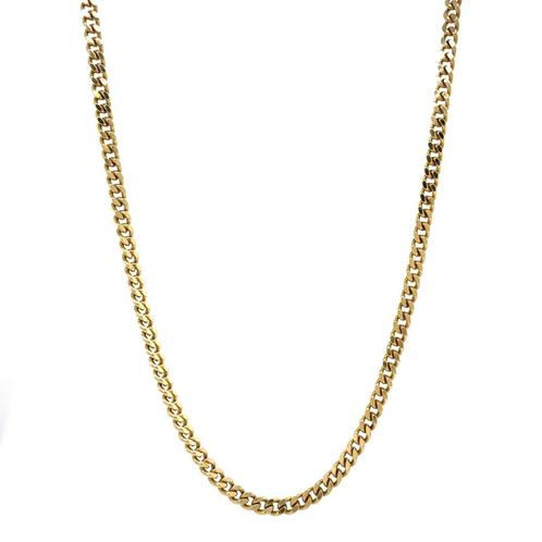 Gouden lengtecollier gourmet 46.5 cm 14 karaat, Sieraden, Tassen en Uiterlijk, Kettingen, Goud, Zo goed als nieuw, Goud, Verzenden
