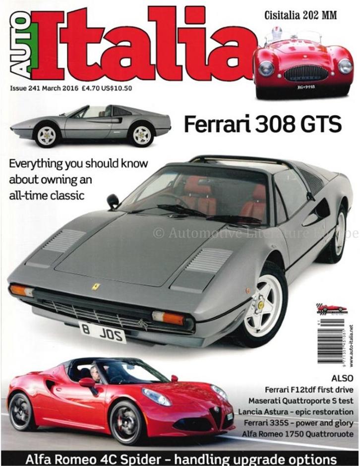 2016 AUTO ITALIA MAGAZINE 241 ENGELS, Boeken, Auto's | Folders en Tijdschriften
