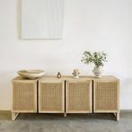 *WOONWINKEL* Kave Home Rexit Rotan Webbing Dressoir, Huis en Inrichting, Kasten | Dressoirs, Verzenden, Nieuw