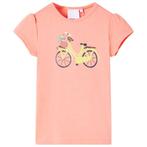 vidaXL Kindershirt 128 neonkoraalkleurig, Verzenden, Nieuw