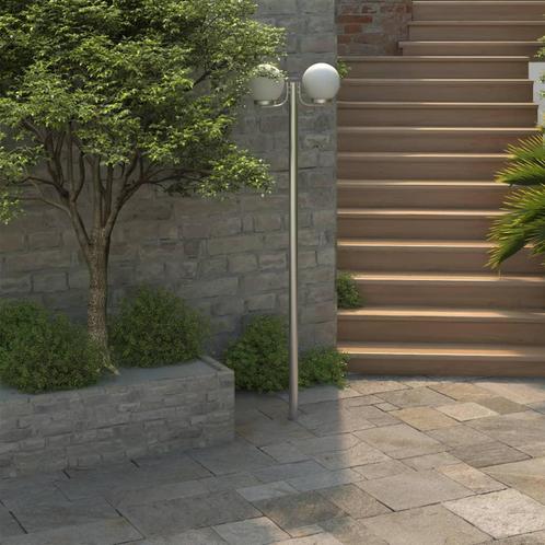 vidaXL Tuinlantaarn met 2 peertjes 220 cm, Tuin en Terras, Buitenverlichting, Nieuw, Verzenden