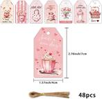 Bloemenkaartjes valentijnkaartjes 8 verschillende set van 48, Hobby en Vrije tijd, Knutselen, Ophalen of Verzenden, Nieuw