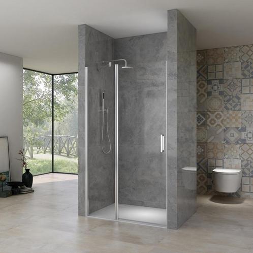 Nisdeur Van Rijn ST02 88x200 cm Draaideur 6 mm Met Vaste, Doe-het-zelf en Verbouw, Sanitair, Douche, Nieuw, Chroom, Ophalen of Verzenden