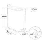 Badkamer Prullenbak 5L | Staal bamboe | OP=OP, Overige materialen, Met pedaal, Nieuw, Ophalen of Verzenden