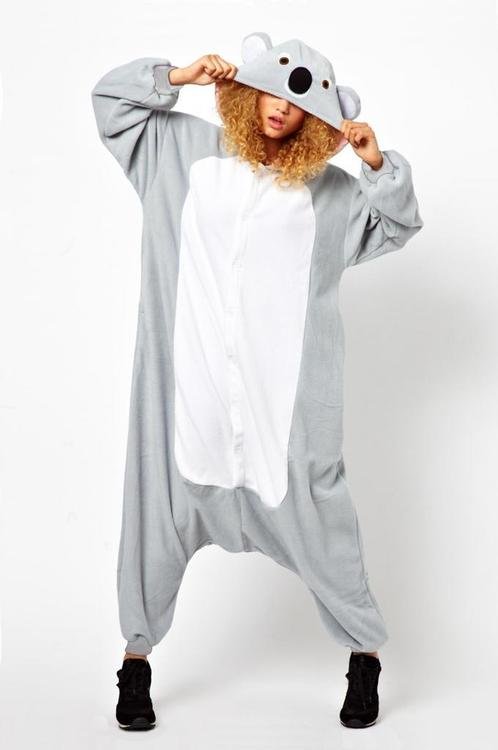 Onesie Koala Pak 128-134 Koalapak Kostuum Grijs Beer Kinder, Kinderen en Baby's, Carnavalskleding en Verkleedspullen, Nieuw, 134 t/m 140