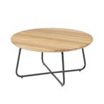 Verdi lounge tuintafel 73 cm  H35 cm rond aluminium teak, Ophalen of Verzenden, Nieuw, Teakhout