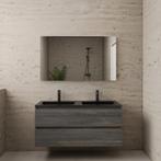 ACTIE BWS Badmeubel | Paris | Frey Oak 120 cm | Mat Zwart, Ophalen of Verzenden, Nieuw, Bad