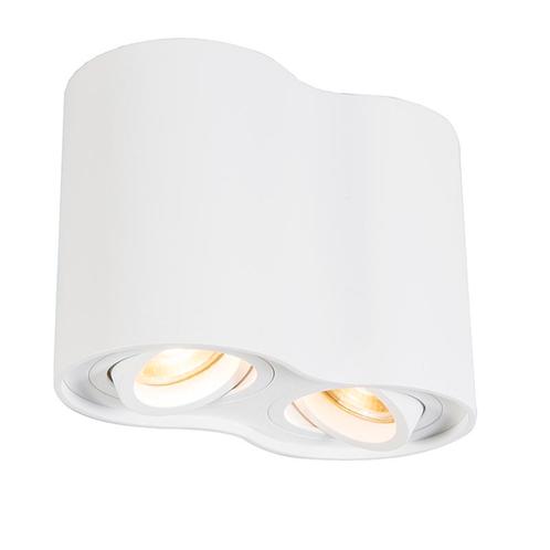 Moderne spot wit kantelbaar - Rondoo Duo, Huis en Inrichting, Lampen | Spots, Nieuw, Overige materialen
