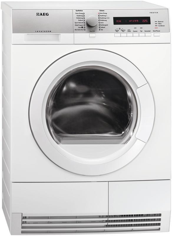 AEG T76386nah - Warmtepompdroger - 8 kg - OptiSense - 66 dB, Witgoed en Apparatuur, Wasdrogers, Zo goed als nieuw, Voorlader, 85 tot 90 cm