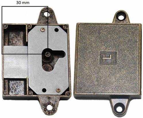 Meubelslot 30 mm rechts brons, Doe-het-zelf en Verbouw, Hang- en Sluitwerk, Nieuw, Ophalen of Verzenden
