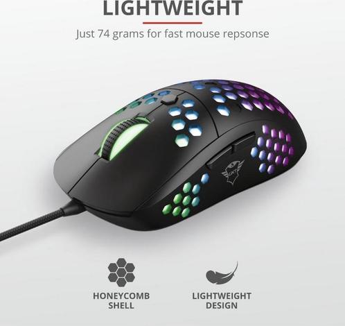 Gaming Muis - Trust GXT 960 Graphin - Ultra Lichte RGB Verli, Computers en Software, Toetsenborden, Nieuw, Verzenden