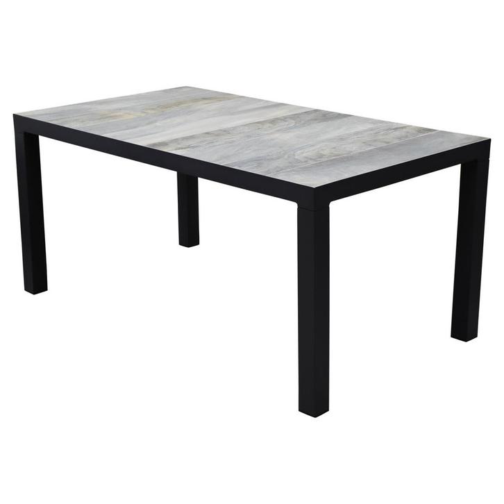 Fresno dining tuintafel 160x90xH74 cm antraciet, Tuin en Terras, Tuintafels, Nieuw, Ophalen of Verzenden