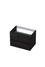 Onderkast INK 2 laden greeploos met houten keerlijst 70 cm x, Doe-het-zelf en Verbouw, Sanitair, Ophalen of Verzenden, Nieuw, Bad