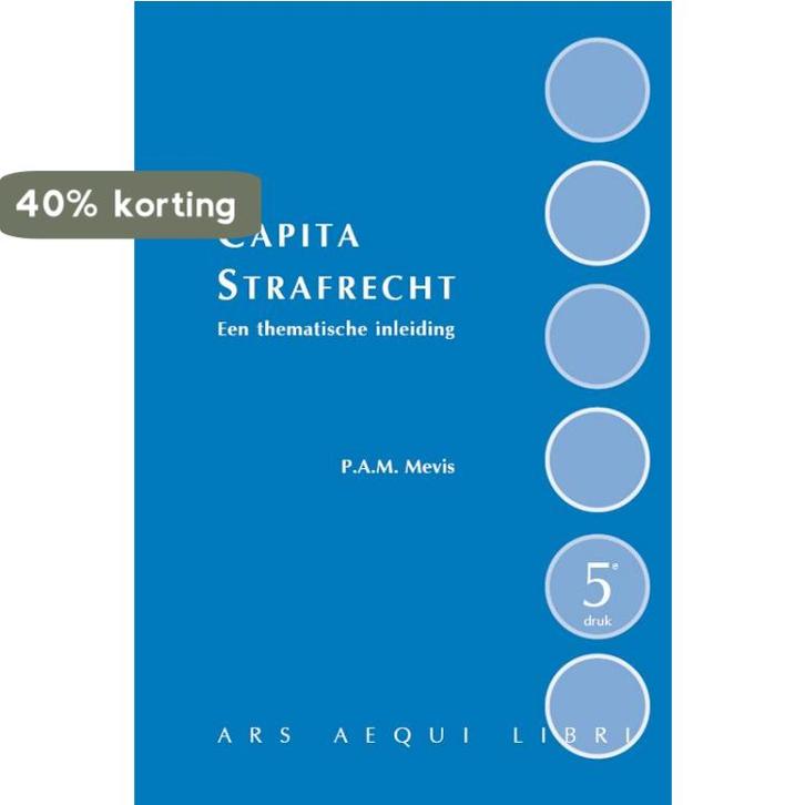 Capita Strafrecht 9789069165837 P.A.M. Mevis, Boeken, Wetenschap, Gelezen, Verzenden