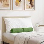 vidaXL Bolster Kussens 2 stuks Lichtgroen Ø 15 x 40 cm, Huis en Inrichting, Woonaccessoires | Kussens, Verzenden, Nieuw, Groen