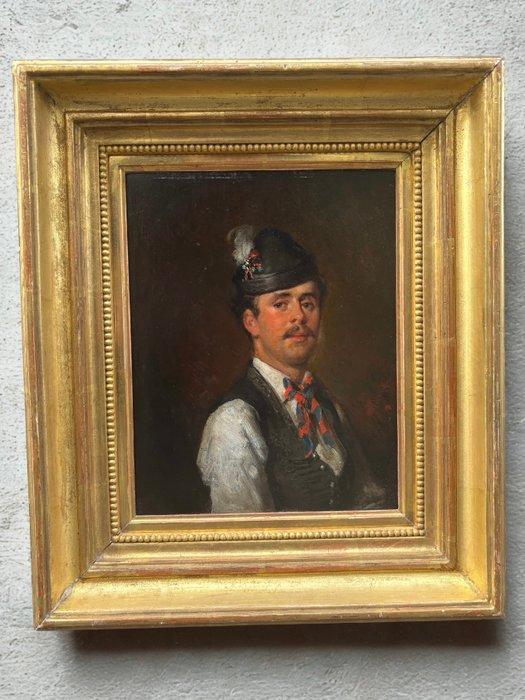 Hermann Kern (1838-1912), zugeschrieben - Junger Mann in, Antiek en Kunst, Kunst | Schilderijen | Klassiek