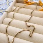 Gouden gourmet schakel ketting | 50,5 cm (schakelketting), Sieraden, Tassen en Uiterlijk, Kettingen, Ophalen of Verzenden, Gebruikt