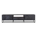 Tv-meubel Mangohout Fianna 210 cm, Huis en Inrichting, Kasten | Televisiemeubels, Verzenden, Nieuw, 200 cm of meer, Minder dan 100 cm
