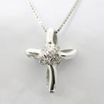 Halsketting - 18 karaat Witgoud - 0.09ct. tw. Diamant, Sieraden, Tassen en Uiterlijk, Kettingen, Nieuw
