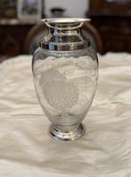 Bloempot - .800 zilver - Zilveren glazen bloemenvaas