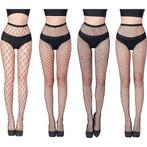 4 Delig - Sierlijke High Waist Fishnet Pantys, Verzenden, Nieuw