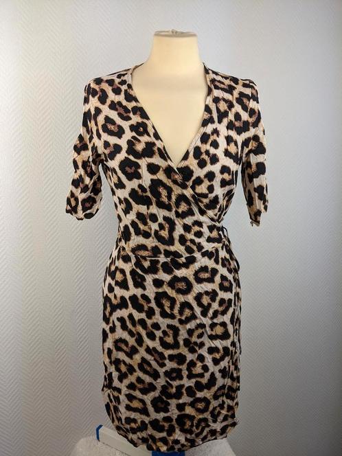 H&M leopard print wrap dress, Kleding | Dames, Jurken, Nieuw, Verzenden