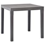 vidaXL Tuintafel 78x78x72 cm kunststof mokka, Verzenden, Nieuw, Kunststof