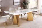Design eettafel EXTRAVAGANCIA 200cm wit marmer metaal, Ophalen of Verzenden, Nieuw