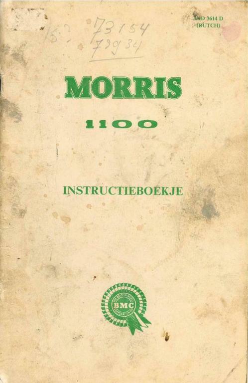 1967 Morris 1100 instructieboekje Nederlands, Auto diversen, Handleidingen en Instructieboekjes