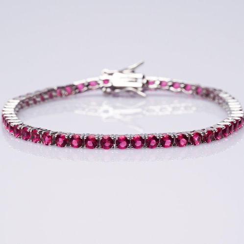 Zonder Minimumprijs - Armband Zilver Robijn - Robijn -, Sieraden, Tassen en Uiterlijk, Armbanden