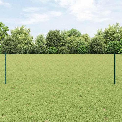 vidaXL Hekpalen 11 st U-Channel Groen 60 cm Staal, Tuin en Terras, Schuttingen, Nieuw, IJzer, Verzenden