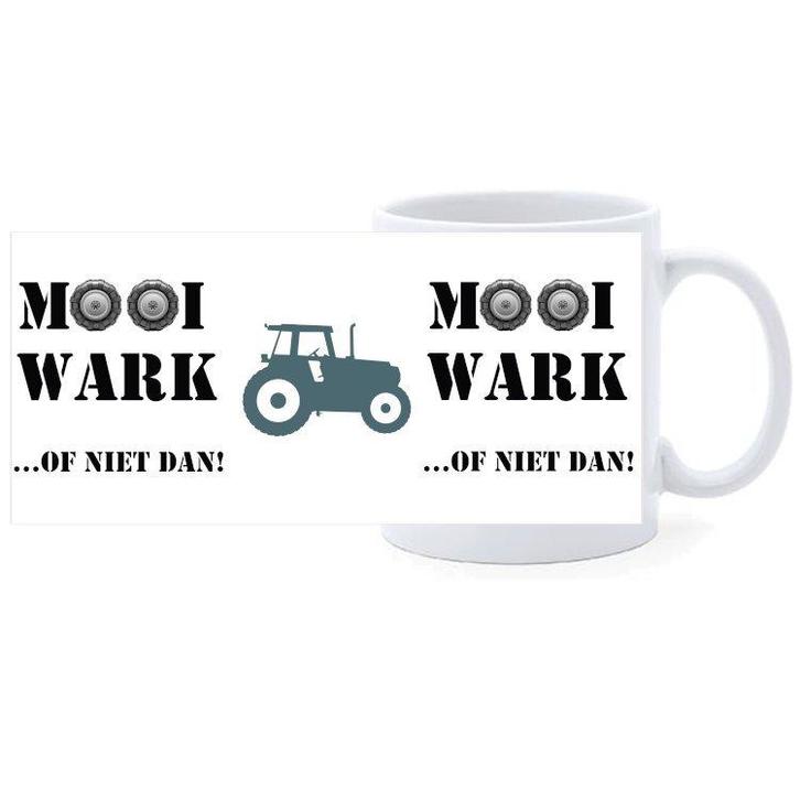 Beker - Tekst - Mooi Wark - Trekker/Tractor NIEUW, Huis en Inrichting, Keuken | Servies, Nieuw, Ophalen of Verzenden