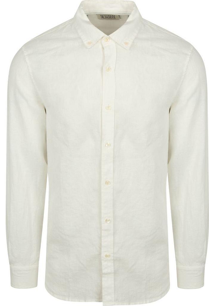 Scotch and Soda Linnen Overhemd Wit maat M Heren, Kleding | Heren, Overhemden, Nieuw, Verzenden