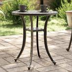 vidaXL Tuintafel Ø 48x53 cm gietaluminium bronskleurig, Tuin en Terras, Tuintafels, Verzenden, Nieuw, Aluminium