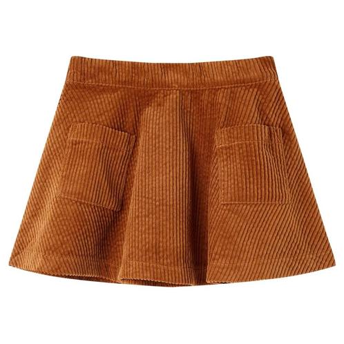 vidaXL Kinderrok met zakken ribfluweel 116 cognackleurig, Kinderen en Baby's, Kinderkleding | Overige, Nieuw, Verzenden