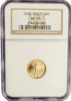 Gouden American Eagle 1/10 oz 2002 NGC MS70 gecertificeerd, Goud, Losse munt, Verzenden, Midden-Amerika