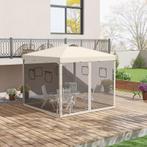 TRUUSK Vouwpaviljoen, In Hoogte Verstelbaar, Gaasgordijnen,, Tuin en Terras, Partytenten, Verzenden, Nieuw
