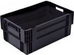 Nestbare stapelkrat 600x400x420mm zwart gesloten, nieuw -, Doe-het-zelf en Verbouw, Kratten en Dozen, 40 tot 60 cm, 50 tot 75 cm