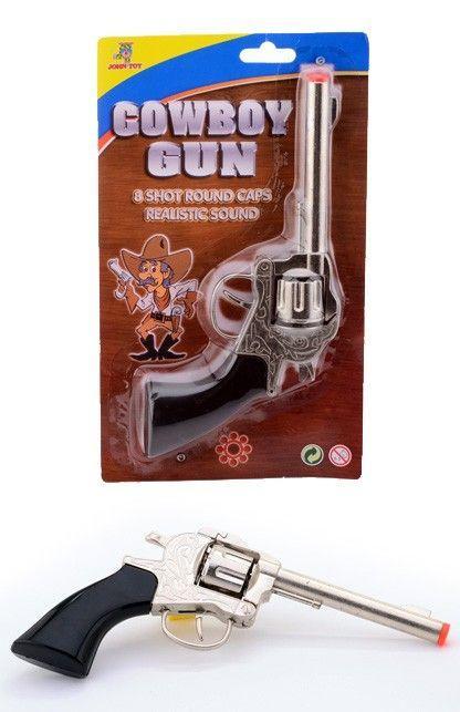 Cowboy klappertjes pistool 8 schots, Hobby en Vrije tijd, Feestartikelen, Nieuw, Ophalen of Verzenden