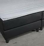 Boxspring Velvet 70 x 220 Chicago Beige €298,80 *Topper*, Eenpersoons, Nieuw, Blauw, 80 cm