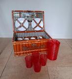 Picknickmand - bamboe, keramiek, kunststof, stanleysteel -, Antiek en Kunst, Curiosa en Brocante