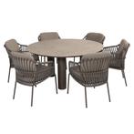 Arizona Capalbio dining tuinset 160xH75 cm rond 7 delig, Tuin en Terras, Ophalen of Verzenden, Nieuw