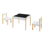 Kindertafel met 2 kinderstoelen Smedjebacken naturel wit en, Verzenden, Nieuw