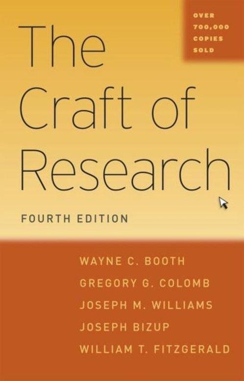 The Craft of Research 9780226239736 Gregory G. Colomb, Boeken, Overige Boeken, Gelezen, Verzenden
