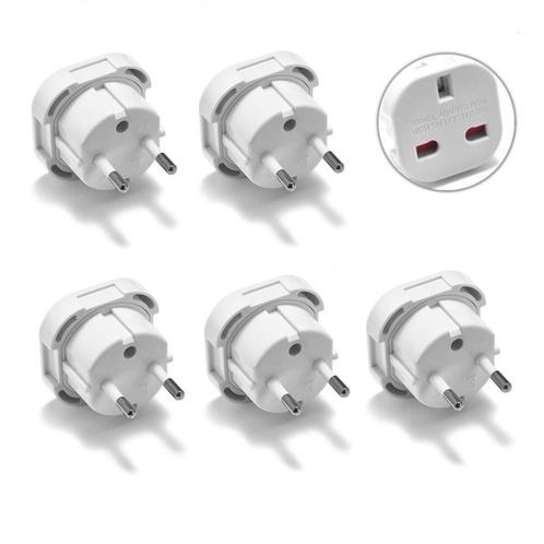Reisstekker Type G naar Type F - Wereldstekker Engeland,, Doe-het-zelf en Verbouw, Elektra en Kabels, Nieuw, Verzenden