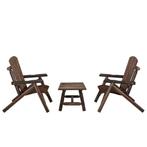 vidaXL 3-delige Loungeset massief vurenhout, Verzenden, Nieuw, Hout, Loungeset