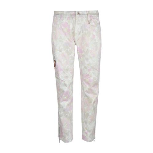 MAC • RICH cargo cotton broek paarse bloemen • 36, Kleding | Dames, Broeken en Pantalons, Groen, Nieuw, Maat 36 (S), Verzenden