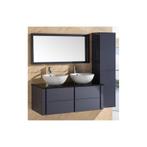 Badkamermeubel Cleopatra Antracito 120 CM + Kolomkast, Ophalen of Verzenden, Nieuw