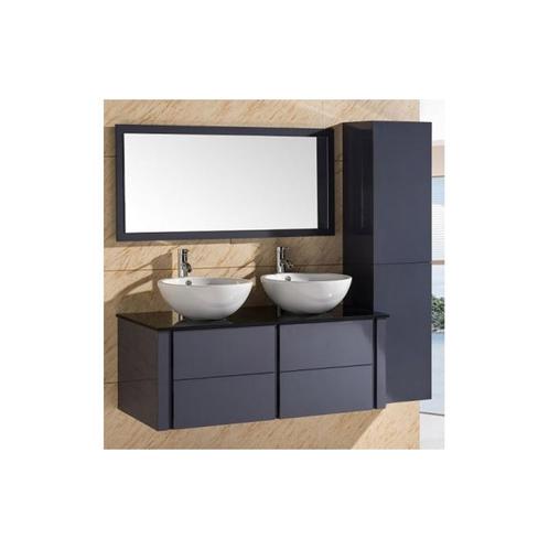 Badkamermeubel Cleopatra Antracito 120 CM + Kolomkast, Huis en Inrichting, Badkamer | Badkamermeubels, Nieuw, Ophalen of Verzenden